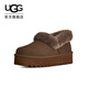 UGG autumn women's comfortable furry collar thick-soled round-toe casual lazy furry shoes 1166733 DRKT | dark toffee brown 38 The shoe is a little small, it is recommended to take a larger size