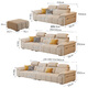 Jane Xin Chenille sofa living room 2025 new small apartment removable and washable pillow adjustable fabric sofa 868B