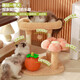 Jingdong Express Lezhizhi Sisal Cat Climbing Frame Cat Nest All-in-one Small Occupying Jumping Platform Universal for All Seasons Green Summer Rattan Mat + Orange Catch Ball
