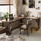 Mori round wood square solid wood corner desk bedroom corner writing desk work desktop computer table student home study desk table length 140*55*75 corner length 120cm