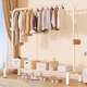Yimo coat rack floor-standing vertical bedroom-specific clothes rack dormitory living room can be placed thick clothes drying rack seven-hook white