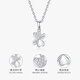 Cuihua platinum lucky four-leaf clover necklace gift anniversary gift for girlfriend and wife birthday gift, the total weight of the four-leaf clover is about 1.4g (with silver chain)