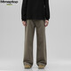 MMOPTOP trendy versatile vibe pure cotton jeans autumn and winter men's floor-length wide-leg trousers MNZK20 khaki XL