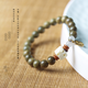 The fragrance of cheese brings wealth | Green sandalwood Wenwan bracelet bracelet Birthday gift Men and women accessories Valentine's Day gift Lucky cheese