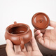 Qinzhou Nixing Keramik Teekanne Yuanbao Pot Mingjia rein handgefertigt Original Ore Ore Purple Keramik Haushalt Teekanne Teekanne Hammermuster Teekanne 12182 130 ml