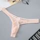 Zhixia Men's Sexy Thong Jacquard Sexy Transparent Ice Silk Low Waist Elastic Comfort Masturbation Pink S 1'8-2'1