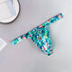 Single thong, ice silk, ultra-low-waisted, small-edge thong, men's printed underwear, U-shaped sexy T-pants, trendy narrow-edge singlet N2103-037 M