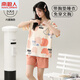 Nanjiren official website Summer women's short-sleeved pajamas set Pure cotton with chest pad integrated home clothes for thin style large size GXT1047 M (recommended 75-95 Jin [Jin equals 0.5 kg])