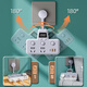 KINGXIAOJING German quality pure copper socket wireless converter USB time independent switch multi-function one-turn multi-position plug-in board extension cord pure copper lightning protection 2 sockets