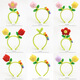 SNQP Sunflower Caterpillar Flower Cute Cartoon Headband Windmill Green Bean Sprout Flower Funny Headband Hairpin Headwear Tulip Pink Headband One Pack