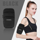 Running equipment, sports mobile phone arm bag for men and women, thin and light mobile phone bag, morning running arm bag, outdoor fitness wrist bag, midnight black three-pack wrist and arm dual-use model 6.9 inches