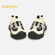 Balabala children's shoes, toddler shoes for boys and girls, plus velvet 2025 new autumn and winter functional shoes for foot protection, Shanyue Black, early autumn micro-velvet, not afraid of the cold 24 (foot length 14.3-14.7/inner length 15.7)