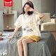 Catman (Miiow) Pyjamas en coton pur pour femmes en été à manches courtes à manches courtes Internet Célébrité des vêtements de maison de grande valeur d'été peut être porté à l'extérieur du costume ZH-9856 [Set] M Code 80-100jin [Jin est égal à 0,5 kg] Besoin de réserver le retrait