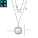 Gongzhan platinum small sugar cube necklace for women genuine pt950 platinum golden years set chain new birthday gift for girlfriend small sugar cube platinum necklace about 4.7-4.9 grams