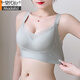 Modal traceless upper lifting thin style gathering to show large women's underwear anti-sagging without steel rings and pair of breast lift bra Champagne color L (recommended 100-120 Jin [Jin equals 0.5 kg])