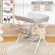 BOBCAT Newborn Diaper Table Portable Foldable Nursing Table Multifunctional Baby Touching Diaper Changing Table White Fawn Gray Comfortable Double Rod Clothes Rack + Upgraded Skeleton