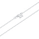 Mengjinyuan platinum necklace cross chain plain chain clavicle chain men's and women's same style as a birthday gift for your girlfriend. It weighs about 1.05g and the chain length is about 42cm.