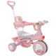 Children's tricycle with music bicycle 1-3-6 years old baby stroller light pedal bicycle small flagship model pink + music + light + push handle,
