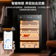 CIGARLOONG 60C cigar cabinet with constant temperature and humidity, small compressor, cigar humidifier, Spanish cedar wood shelf, smart WiFi remote control, water ion removal, ammonia maintenance, cigar cabinet, cigar basket model + fingerprint lock + ammonia purification + WiFi + cedar wood shelf