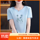 Yalu reines Baumwollkurzärmel-T-Shirt für Frauen, lockeres und einfaches Temperament, altersreduzierendes rosa T-Shirt-Hemd, Sommer 2025 Neues Top 6172 Graupulver M 80-105Jin [Jin ist gleich 0,5 kg]