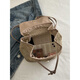 Dadong light travel backpack for women 2024 new summer fashion straw woven bag casual knitting small backpack khaki