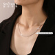 Shengshi Qiyuan (SHENGSHIQIYUAN) pt950 platinum necklace women's plain chain platinum necklace women's clavicle chain shining versatile galaxy star necklace 6.25 grams long 48cm thick about 1.5mm