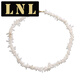 LNL light luxury handmade white coral necklace women's irregular design niche beading white coral necklace