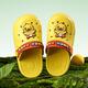 B.Duck little yellow duck children's shoes children's garden shoes boys baby hole shoes girls comfortable soft bottom slippers 5966 yellow 22