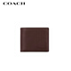 COACH brand direct supply men's short folding cow leather wallet dark brown CR911