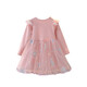 Girls Dress 2025 Spring and Autumn New Fashion Fashion Baby Girl Elsa Princess Dress Children's Mesh Skirt Trendy Pink 120 cm