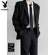 Playboy (PLAYBOY) black two-button DK suit uniform suit college style student style suit spring and autumn single piece suit jacket M Collect and follow for priority delivery