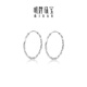 Ming brand jewelry platinum Pt950 platinum wavy earrings gift for women BFH0104 platinum earrings about 2.67 grams