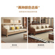 Daye and Maple Solid Wood Sofa Ash Solid Wood Sofa Drawer High Box Storage Sofa Simple Modern Log Style Independent Four-Seater Combination