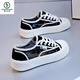 
Woodpecker 2025 summer new mesh mesh shoes summer small white women's shoes canvas shoes thin versatile thick sole breathable board shoes 9901 black 35