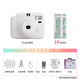 POPOTO brand new authentic instant camera with exquisite gift box, cute mini gift with photo paper for girls, cream white, with crystal shell, 10 pieces of photo paper