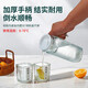Hammer pattern glass cold kettle home set Chuxue water cup cold kettle with sticker ins style glass cup hammer pattern set one pot four cups 1000ml+200ml*4