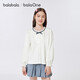 Bala BalaOne Girls' Shirt Children's Long Sleeve Autumn Clothing Fungus Soft, Sweet and Cool Antibacterial White 10101 130