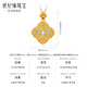Century Yuan Sihe Ruyi 18K gold pendant enamel Hetian jade pearl pendant Chinese style ancient charm birthday gift for girlfriend