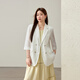 Faserhow [Intellekt und fähige Temperament Lacele-Anzugjacke] Großgröße Frauenfett MM2025 Sommer neuer Stil 2694 Off-White 3xl