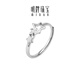 Ming brand jewelry platinum ring PT950 white gold star track wish ring BFM0092 platinum ring about 2.24 grams