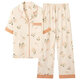 Yalu Summer Pure en coton pur pyjamas réglé pantalon à manches courtes de l'âge moyen et jeune vêtements de style coréen Elegant Cool Feeling Brand 6623 Suit féminin M 80Jin [Jin est égal à 0,5 kg] 1,95jin [Jin est égal à 0,5 kg]