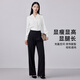 Troman black suit trousers, women's trousers, spring and autumn new formal interview wear, slim straight trousers, professional drape trousers