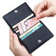 Nimense ultra-thin and compact card holder men's leather card holder mini card holder women's card holder light and thin card holder genuine leather texture black quality upgrade anti-theft RFID + anti-degaussing