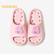Balabala children's shoes children's slippers indoor home bathroom bath leaking slippers for boys and girls pink 60001 28 (inner length 18cm recommended foot length 17cm)
