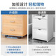 Anluosen filing cabinet office wooden lockable small cabinet mobile storage cabinet drawer cabinet with wheels under the table storage cabinet one drawer and one door warm white