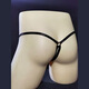One pants sexy sexy underwear perverted men's hoop suspenders sexy underwear hollow free T-string sexy underwear black (KK) one size