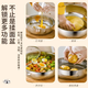 Stainless steel and basin deep kneading basin home kitchen egg washing vegetable noodle soup basin soup pot large pot hot pot 30cm stainless steel and basin + glass lid