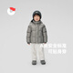 Nanny Goose children's down jacket short hooded warm children's clothing boys and girls windproof and cold thickening coat winter NG2860 navy blue 130
