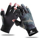 SOOKI fishing gloves men's summer professional winter warm fly knock fishing fingerless anti-slip lure special anti-thorn waterproof forest camouflage color L