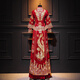 Woodpecker (TUCANO) Xiuhe Clothes Bridal 2026 New Wedding Clothes Dragon and Phoenix Gown Wedding Clothes Chinese Toast Clothing Small Kimono Summer Shawl Dance Phoenix Embroidery Style + Red Luan Headdress 3XL